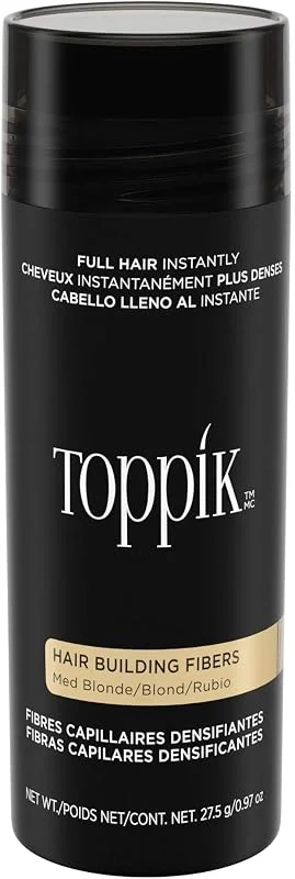 TOPPIK Fibres Capillaires Densifiantes à base de Kératine, Blond - 27, 5g - Cheveux à l'Aspect