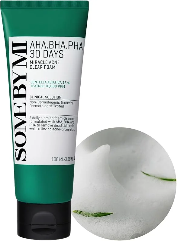SOME BY MI AHA BHA PHA 30 Days Miracle Acne Clear Foam – 100ml – Nettoyant visage — Soin de la peau