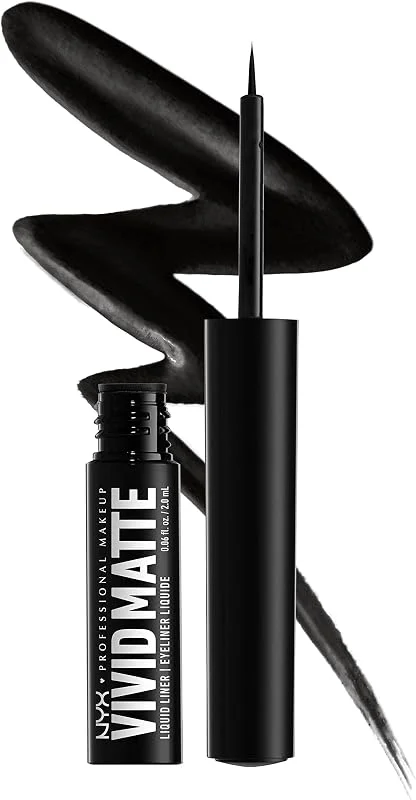NYX Professional Makeup Eyeliner Liquide Mat Pigmenté Sans Transfert Black — Maquillage