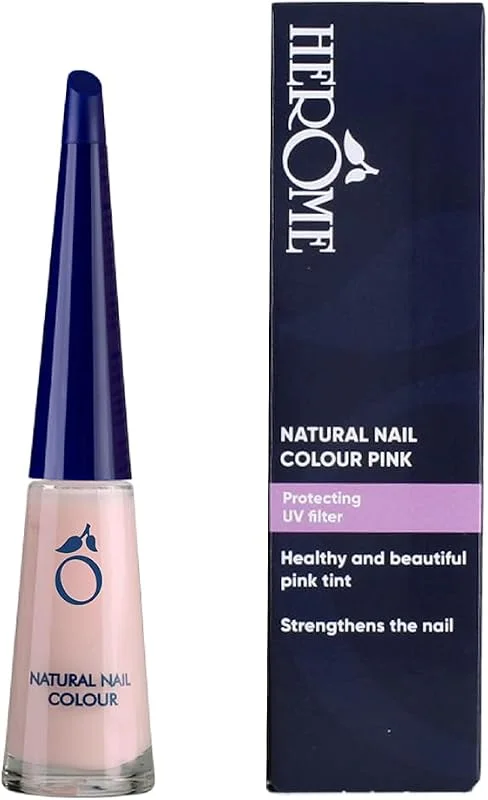 Herome Natural Nail Colour Pink - Vernis à Ongles Fortifiant - Pour une French Manucure — Maquillage