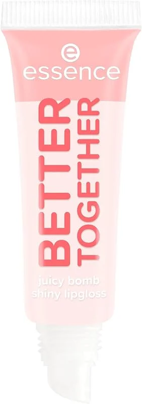 essence SAY IT WITH JUICY BETTER TOGETHER juicy bomb shiny lipgloss gloss, résultat — Maquillage
