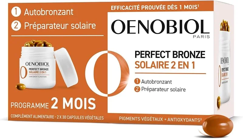 OENOBIOL 2-en-1 Autobronzant + Préparateur Solaire Perfect Bronze - 2 mois — Maquillage