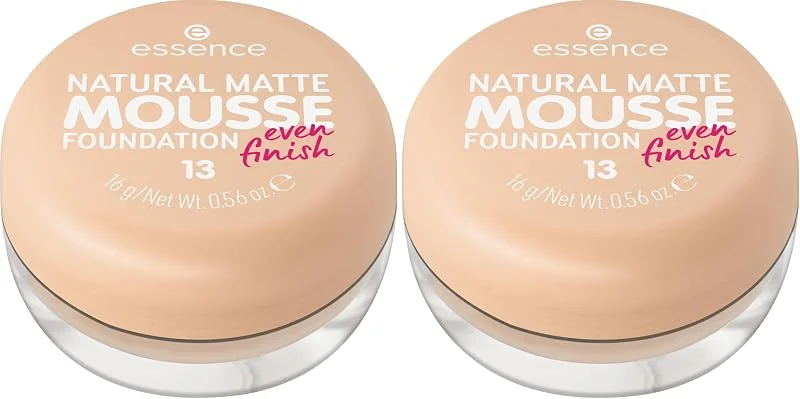 Essence - Fond de Teint Mousse Natural Matte Mousse - 13 (Lot de 2) — Maquillage