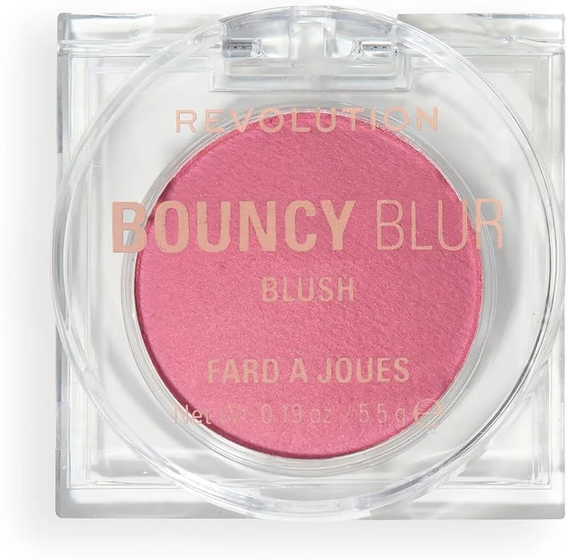 Revolution Bouncy Blur Blush, maquillage joues et lèvres, formule modulable à effet floutant, Blurry
