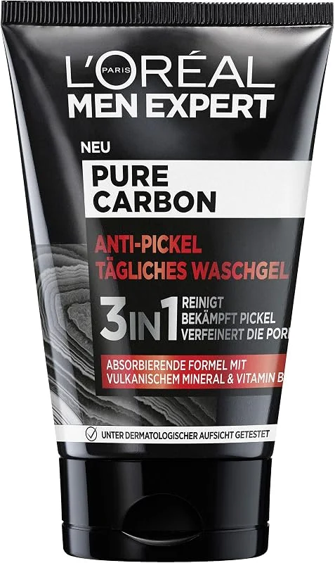 L'Oréal Men Expert Gel nettoyant pour le visage anti-boutons pour homme, avec — Soin de la peau