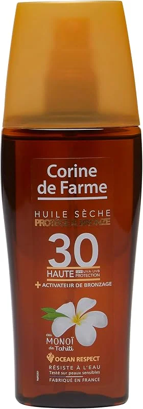 Corine de Farme Huile Sèche Protège et Bronze SPF30 150ml — Soin de la peau