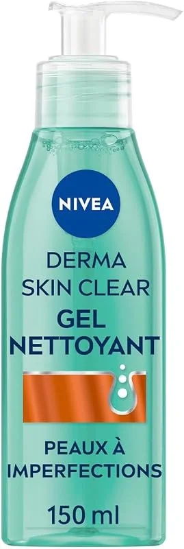 NIVEA - Gel nettoyant visage Derma Skin Clear à l’acide salicylique, 150 ml — Soin de la peau