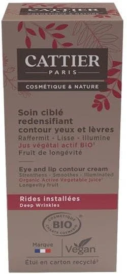 Cattier - Soin Ciblé Redensifiant - Contour Yeux et Lèvres - Bio 15ml — Soin de la peau