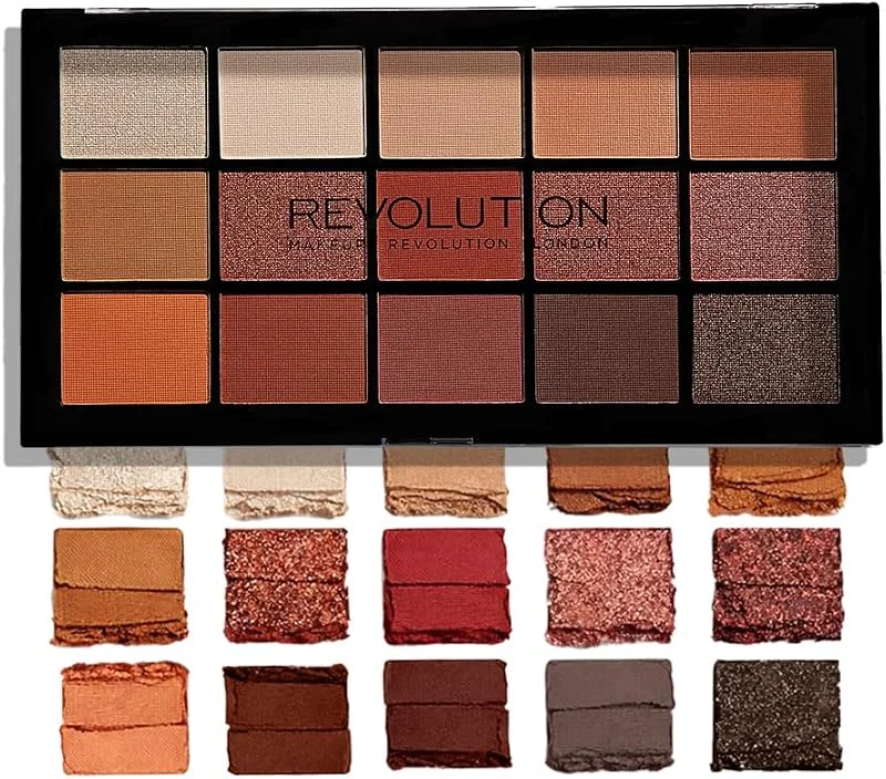 Revolution Reloaded Eyeshadow Palette, Iconic Fever, 15 Shades — Maquillage