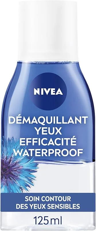 NIVEA - Démaquillant Yeux Waterproof Double Action, 125 ml — Maquillage