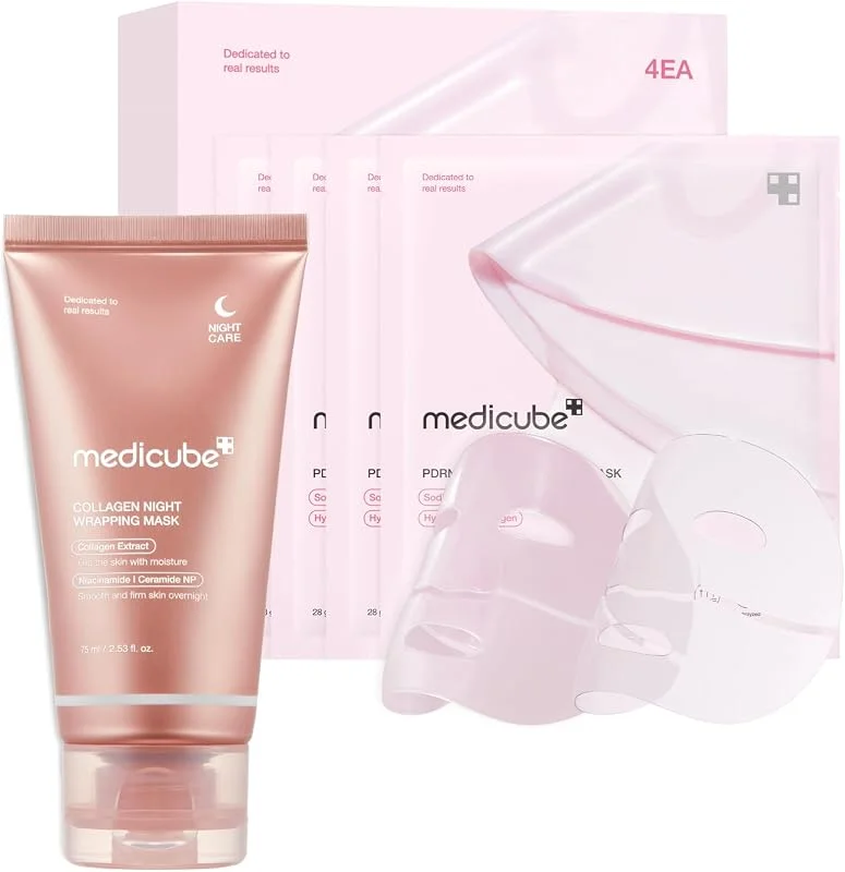 medicube Duo Glass Glow Quotidien: Masque de Nuit Wrapping au Collagène 75ml & — Soin de la peau