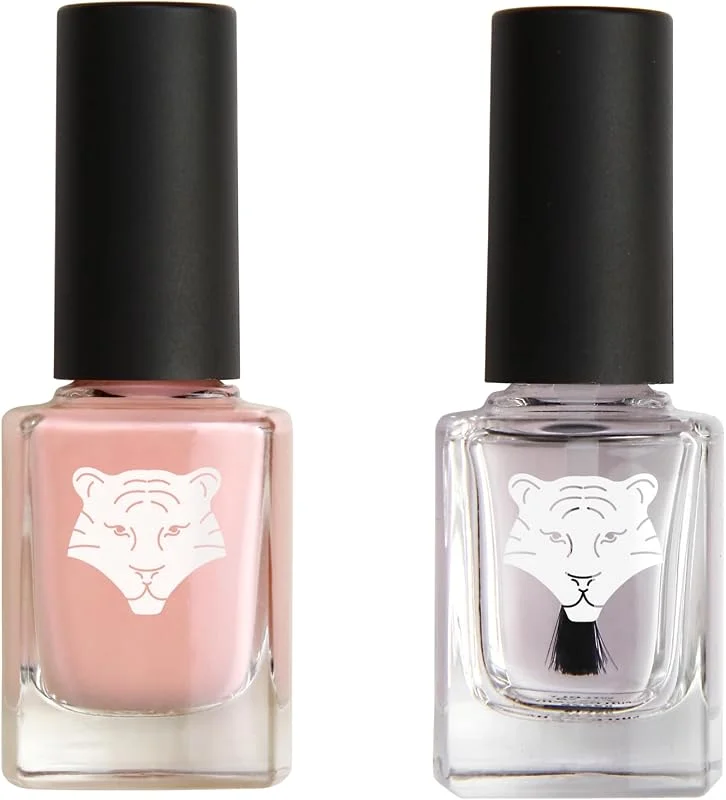 ALL TIGERS - Lot de 2 vernis - Base & Top Coat transparent et Rose Pétale 102 - Vernis — Maquillage