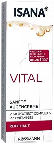 Isana Vital douce crème contour des yeux 15 ml pour Peaux Matures, VITAL-Protect — Soin de la peau