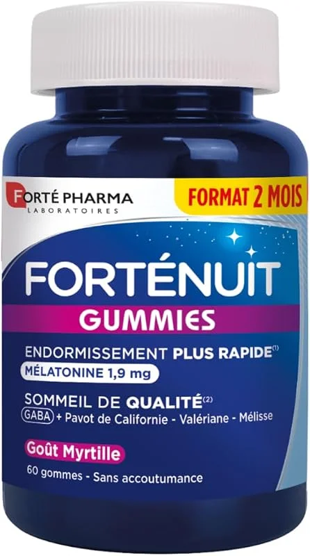 Forté Pharma Complément sommeil FortéNuit Gummies Mélatonine GABA Plantes — Complements alimentaires