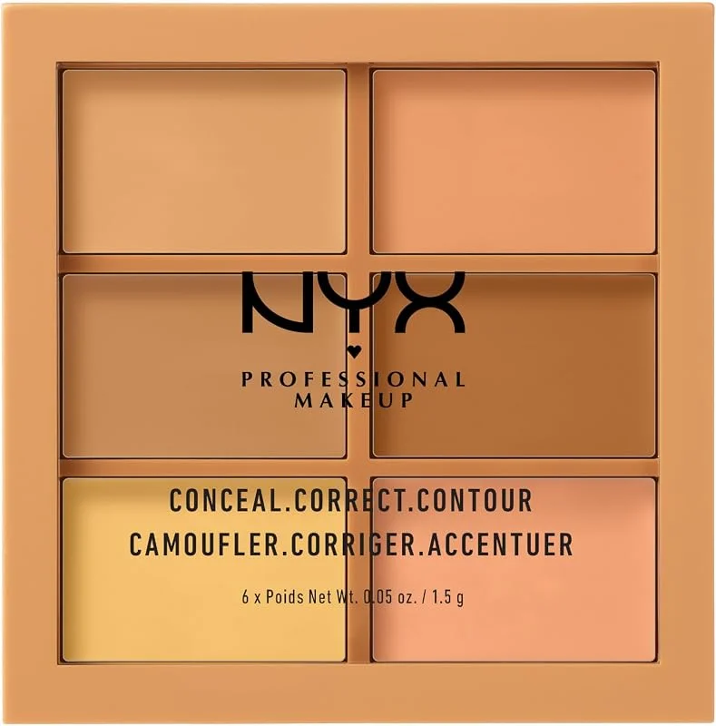 NYX Professional Makeup Palette 3C Correctrice, Anti-cernes et Contour, Texture — Maquillage