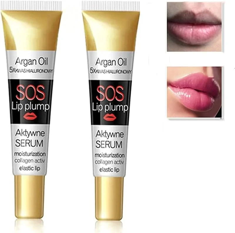 2 pièces ensemble repulpant pour les lèvres, collagène volumisant instantané lèvre — Maquillage