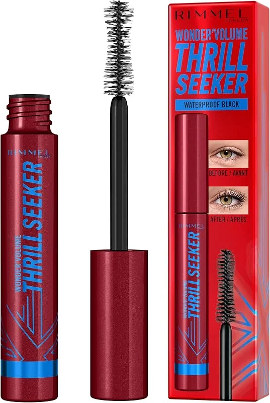 Rimmel London Wonder'Volume Thrill Seeker, 001 Black, mascara waterproof, mascara — Maquillage