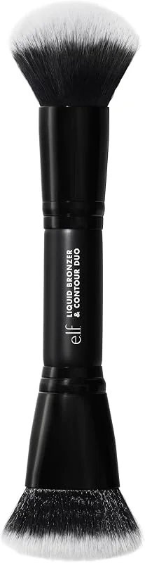 e.l.f. Duo pinceau bronzant liquide camouflage et contour, pinceau de maquillage à double extrémité