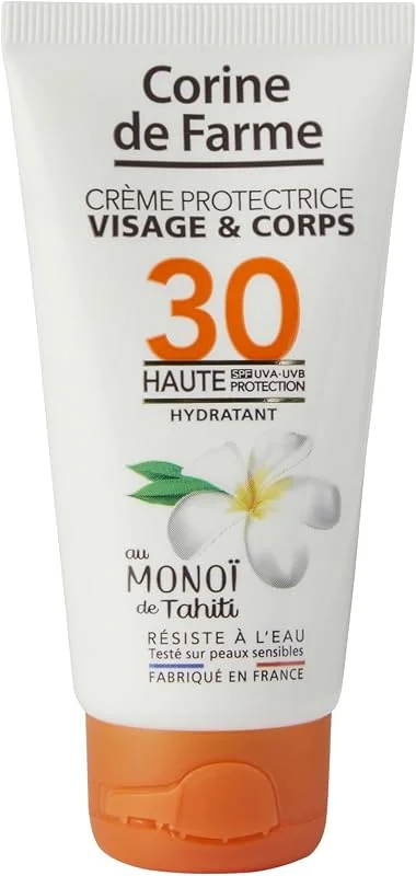 Corine de Farme Crème Solaire Visage Corps SPF30 Monoï 50ml — Soin de la peau