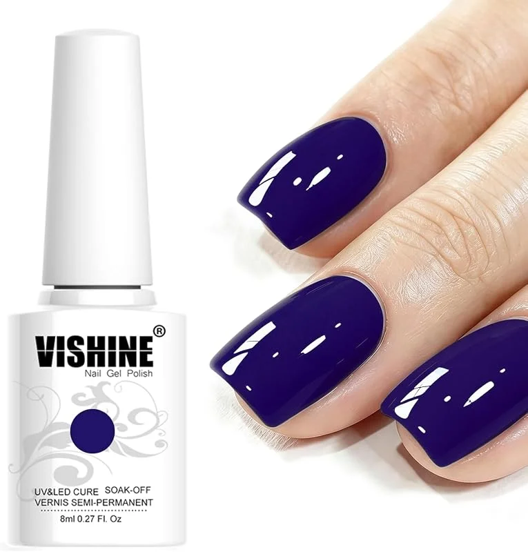 Vishine 8ml Vernis à Ongles Gel Semi Permanent Couleur Indigo, Vernis Semi Permanent — Maquillage