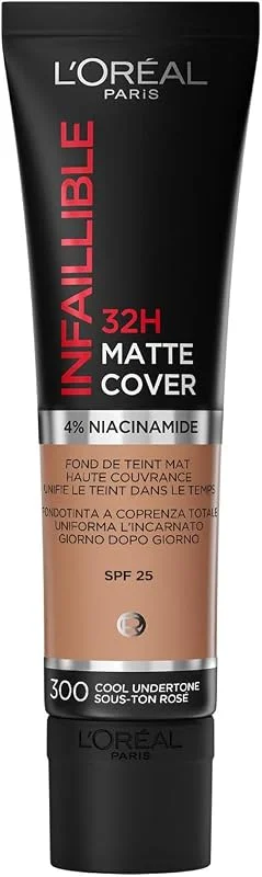 L'Oréal Paris - Fond de Teint Longue Tenue, Haute Couvrance et Matifiant (35 ml) — Soin de la peau