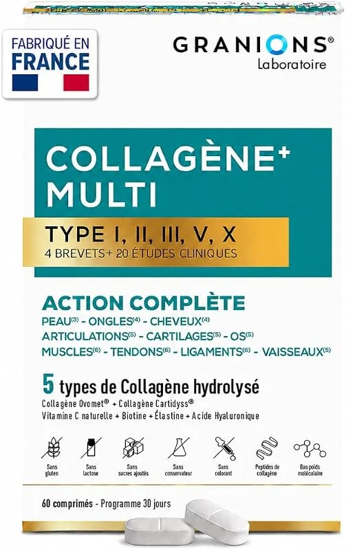 Granions - Collagene Marin - Multi Collagene & Vitamine C - 60 Cps — Complements alimentaires
