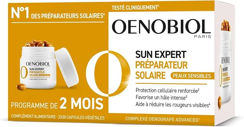 OENOBIOL - Préparateur solaire peau sensible - Programme 2 mois — Maquillage