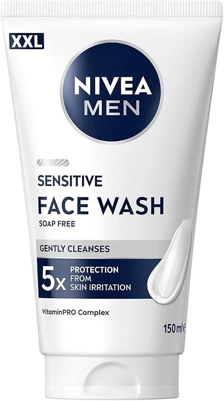 NIVEA MEN Gel Nettoyant Visage Peaux Sensibles, 100 ml — Soin de la peau