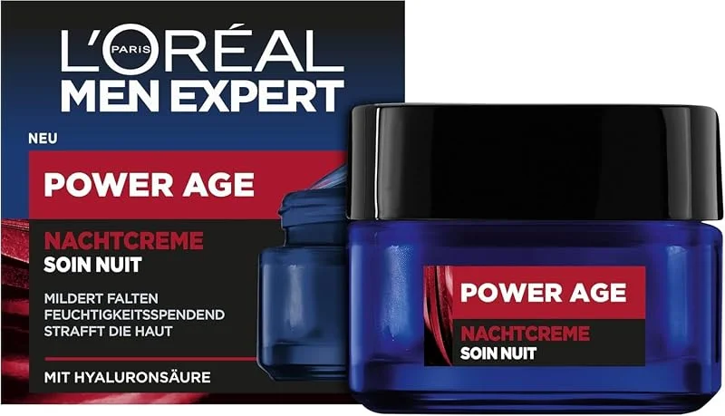 L'Oréal Men Expert Power Age Soin Nuit Anti-Âge Acide Hyaluronique 50ml — Soin de la peau