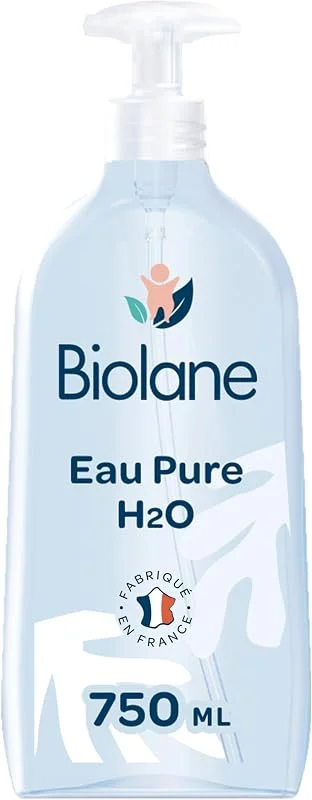 BIOLANE - Eau Pure H2O Bébé - Nettoie et protège - Flacon Pompe - 750ml — Soin de la peau