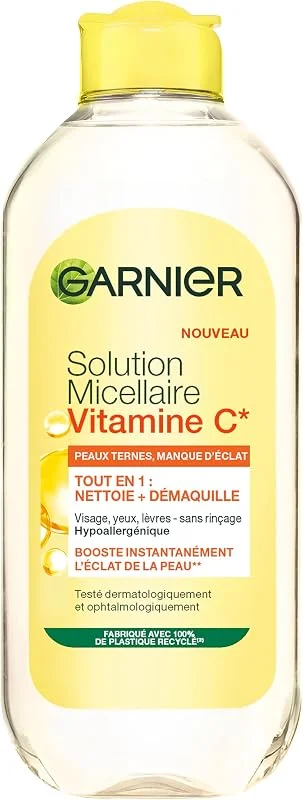 Garnier Solution Micellaire Tout-En-1 Vitamine C Booster Éclat 400ml — Soin de la peau