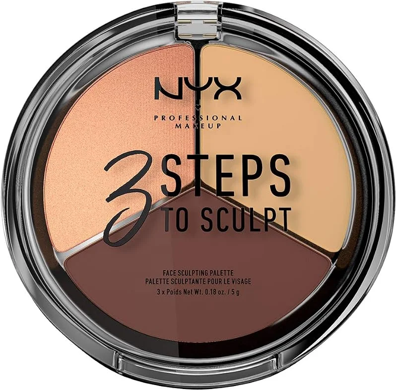 NYX Professional Makeup Contouring - 3 Steps to Sculpt Face Sculpting Palette - Medium — Maquillage
