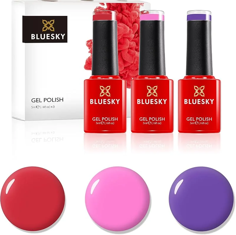 Ensemble de vernis à ongles BlueSky Gel, collection de 10 ans, ensemble 1, 3 x 5 ml — Maquillage