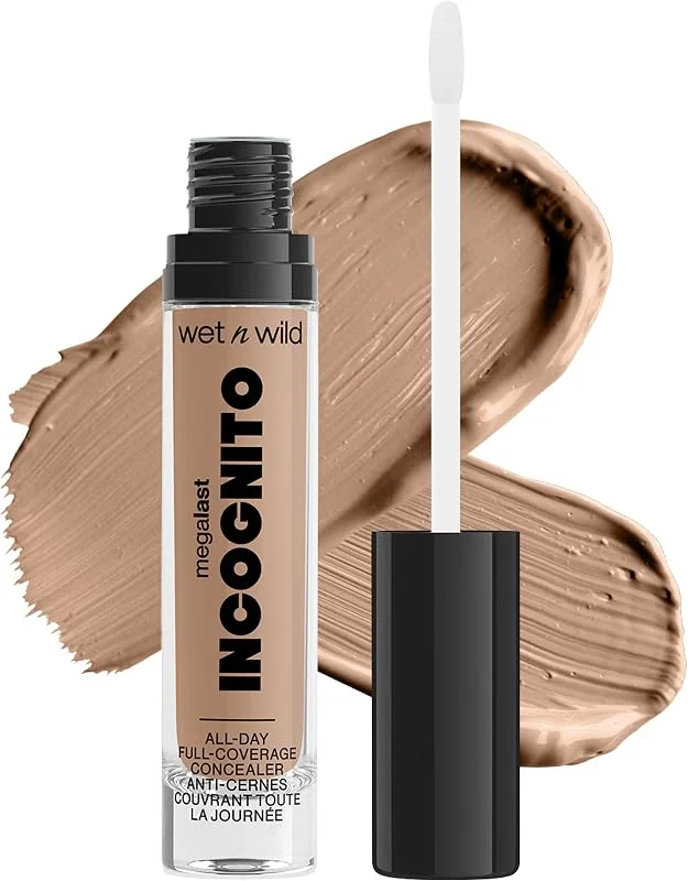 Wet n Wild Megalast Incognito Full-Coverage Concealer, Anti-Cernes Liquide Couvrant Mat — Maquillage