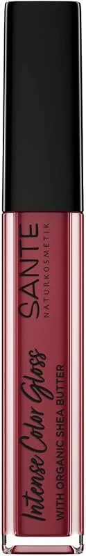 Sante Naturkosmetik Intense Color Gloss N°03 Stubborn Plum naturel avec beurre de — Maquillage