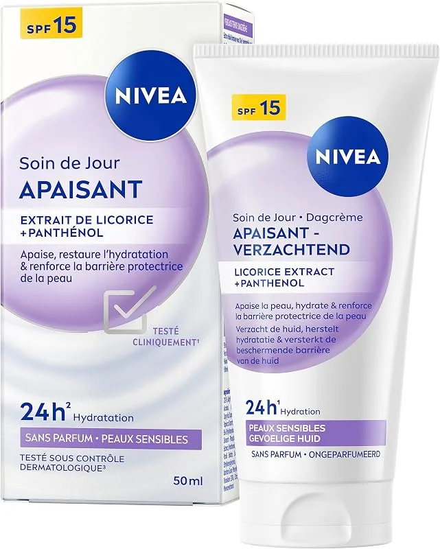 NIVEA - Soin de Jour Apaisant SPF15 - Crème Visage - 50 ml — Soin de la peau