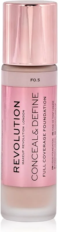 Makeup Revolution, Conceal & define, Fond de Teint, F0.5, 23ml — Maquillage