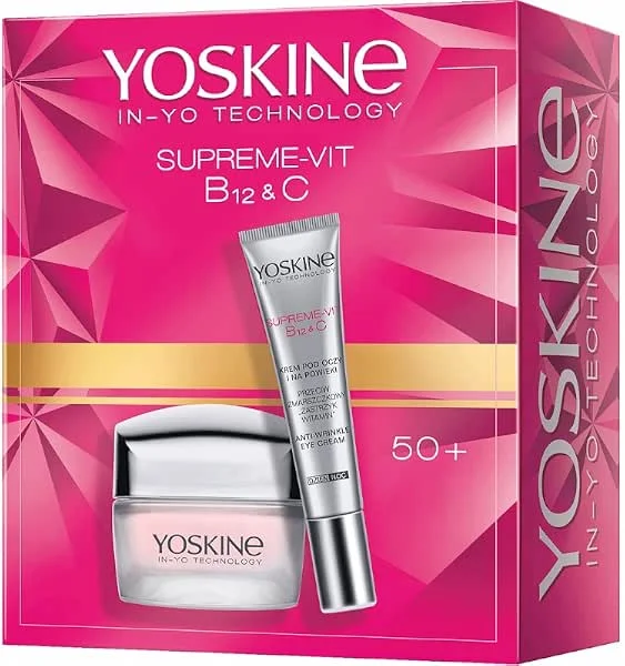 Yoskine Kit Supreme Vit B12+C : crème de jour 50+ et crème contour des yeux avec — Soin de la peau