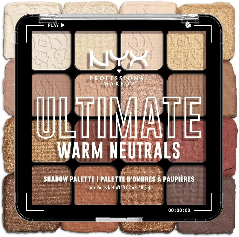 NYX Professional Makeup Palette de Fards à Paupières Ultimate Shadow, 16 couleurs — Maquillage