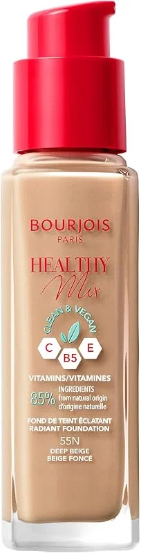 Bourjois Healthy Mix Clean and Vegan Foundation 30ml - 55N Deep Beige — Maquillage