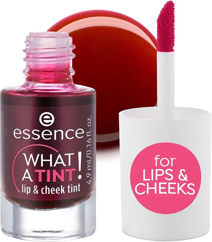 essence WHAT A TINT! lip & cheek tint Végan 01 Kiss from a Rose 4, 9 ml — Maquillage