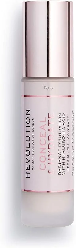 Makeup Revolution, Fond de teint Conceal & Hydrate, F0.5, 23ml — Maquillage