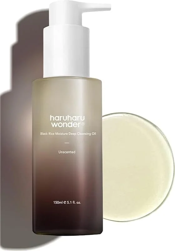 haruharu Black Rice Huile Nettoyante, 150ml, Aide à désobstruer les pores — Soin de la peau