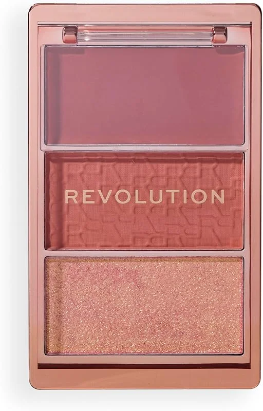 Revolution, Blush Icon Palette (Aura Points Rose), Palette de Blush Crème et Poudre — Maquillage