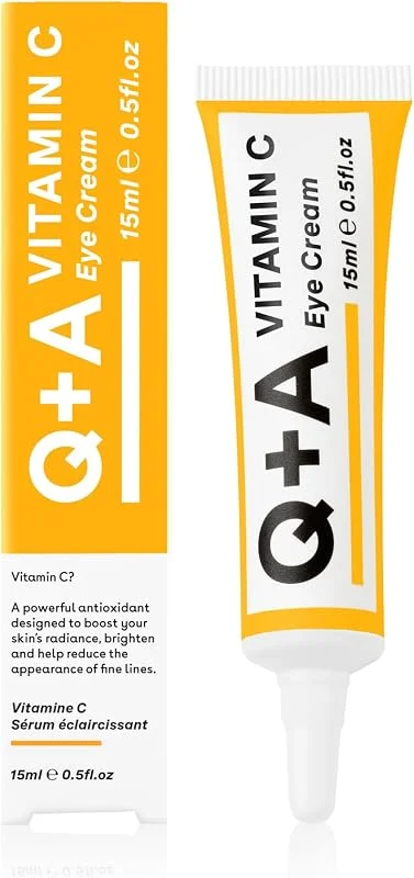 Q+A Crème pour les yeux à la vitamine C, mélange de vitamine C, d’extrait (15 ml) — Soin de la peau
