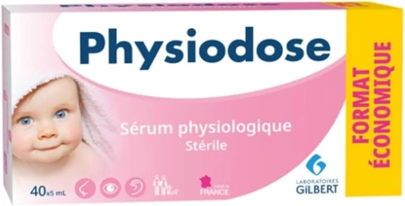PHYSIODOSE Sérum Physiologique – 40 Unidoses 5 ml – Nez et Yeux — Soin de la peau