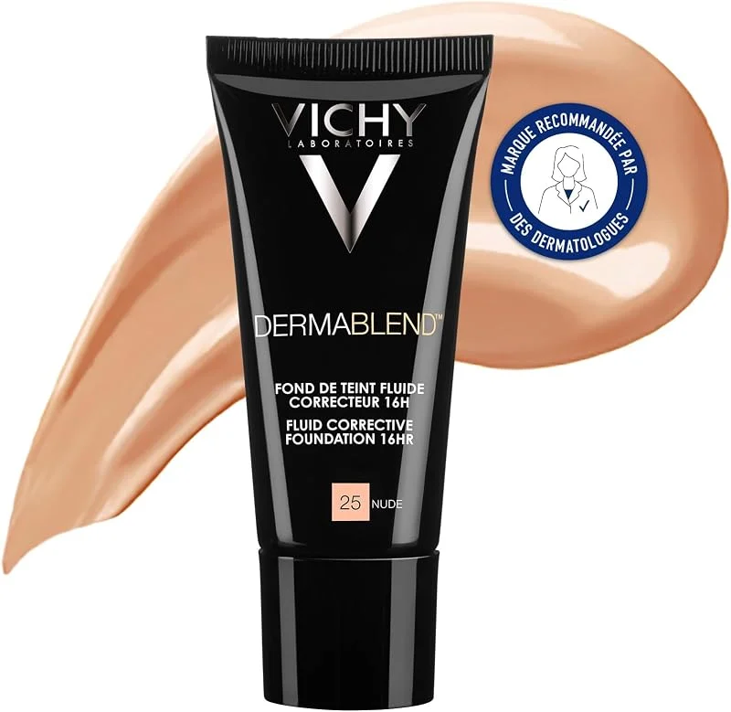 Vichy Dermablend Fond de Teint Fluide Haute Couvrance 25 Nude 30ml — Maquillage