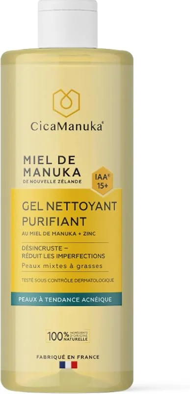 Gel Nettoyant Purifiant - Visage - Miel de Manuka IAA15+ et Zinc - 200ml — Soin de la peau