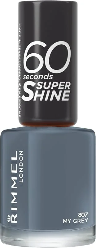 Rimmel 60 Seconds Super Shine Rita Ora - Vernis à Ongles My Grey 8 ml — Maquillage