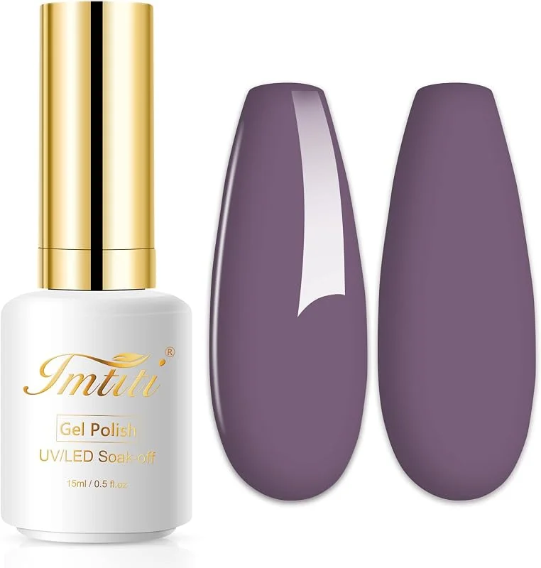 Vernis Semi Permanent Violet, 15ml Violet Raisin Vernis Gel UV Semi Permanent UV Led — Maquillage